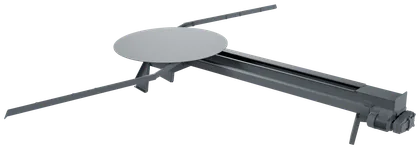 Spring agitator: a rotating disc at the top and a feed screw