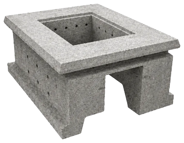 The firebox ceramics, a block of refractory material
